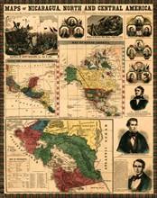 Nicaragua &Central America, Mexico, isthmus of Panama 1856