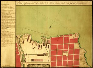 Havana, Cuba City Plan - 1700's 1700's