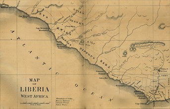 American Colinization Map of Liberia 1835