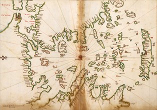 Portuguese map of Greece & The Agean Sea - 1630 1630