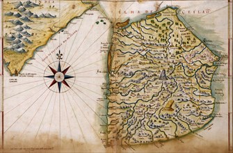 Portuguese map of Ceylon & India - 1630 1630