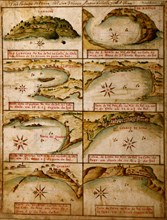Ports & Island on the Coast of Peru & Chile - 1630 - Portuguese Map 1630