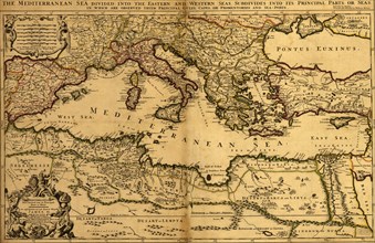 Mediterranean Divied into its Principal Parts - 1685 1685