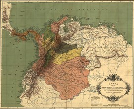 Map of the Republic of Colombia - 1886 1886