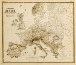 Mountain Systems of Europe 1848