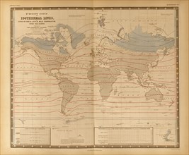 Mean Temperature Across the Globe - Isothermal Lines 1848
