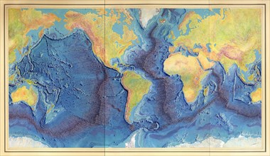 Relief map of the World Ocean Floor 1977