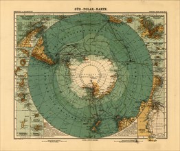 Map of the South Pole- Antarctica - 1912 1912
