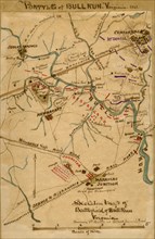 Bull Run Virginia : showing 1st battle at Blackburn's Ford. 1861