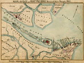 siege of Fort Pulaski : Savannah River Georgia. 1862. 1862