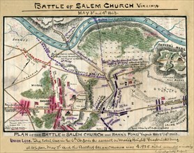 Battle of Salem Church near Bank's Ford, Virginia : May 3rd & 4th 1863. 1863