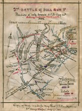 2nd Battle of Bull Run, Va. : position of both armies, 6 p.m. Aug. 26th 1862, showing Jackson's flank march. 1862