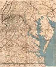 Map of Eastern Virginia & The Chesapeake 1862