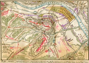 Plan of attack on Marie's Heights, Fredericksburg, Va.  1863