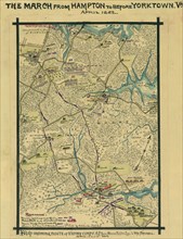 March from Hampton to before Yorktown, Va.,  1862