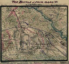 Battle of Fair Oaks, Va.. Fought 31st May 1862; AKA Seven Pines. 1862