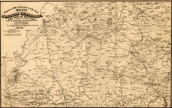 Western Tennessee & Part of Kentucky - 1865 1865