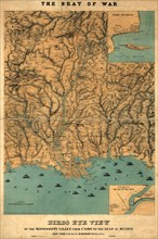 Birds eye view of the Mississippi Valley from Cairo to the Gulf of Mexico - 1861 1861