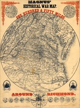 150 Miles Around Richmond - 1864 1861-1865