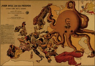 John Bull and his friends : a serio-comic map of Europe - 1900 1900
