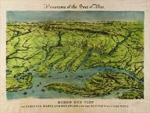 Seat of War - Panoramic of the Middle Atlantic States - 1861 1861