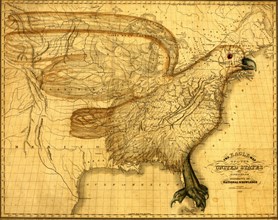 Eagle Map of the United States - 1832 1832