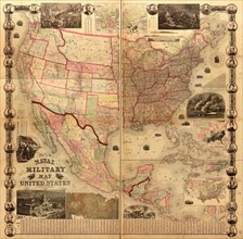 Naval Military Map of the United States 1862
