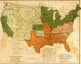 Slave & Free States -1857 1857