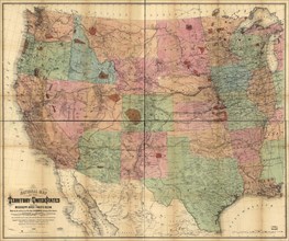 National Map of the Territories of the United States - 1867 1867