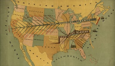 Abolitionist Map of the United States - 1888 1888