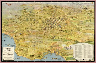 Los Angeles, wonder city of America travel map - 1932 1932