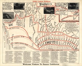 Movie Guide Map for Hollywood  - 1938 1938