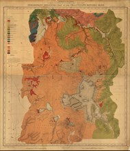 Geological Map of Yellowstone National Park 1878