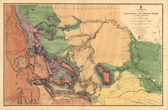 Yellowstone watershed; Yellowstone and Missouri rivers and their tributaries 1869