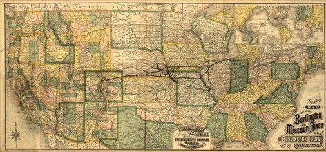 Burlington and Missouri River R.R., the Burlington Route - 1882 1882