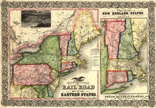 Road Map of the Eastern States - 1856 1856
