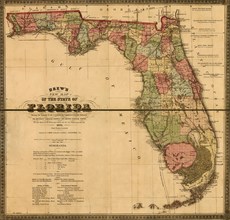 Florida Railway & Township Map - 1874 1874