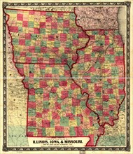 Illinois, Iowa, & Missouri- 1857 1857