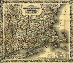 Massachusetts, Rhode Island, and Connecticut - 1853. 1853