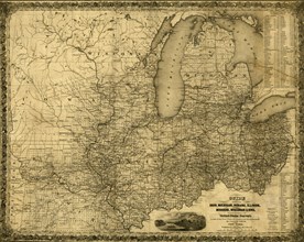 Ohio, Michigan, Indiana, Illinois, Missouri, Wisconsin & Iowa - 1840 1840