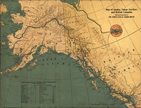 Alaska, Yukon Territory and British Columbia showing connections of the White Pass and Yukon route. - 1904 1904