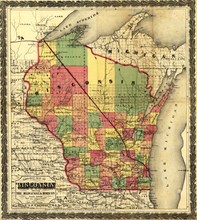 Wisconsin showing The Milwaukee & Horicon Rail Road - 1857 1857