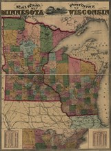 Railroad and post office map of Minnesota and Wisconsin - 1871 1871