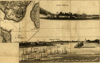 Charleston Harbor - assault on Fort Sulivan during the siege of Charleston, 1780. 1780