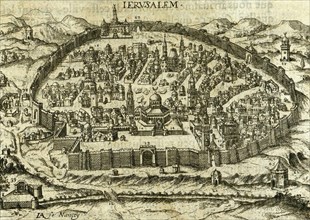 Antique Map of Jerusalem