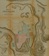 Semi-Antique Map of Jerusalem