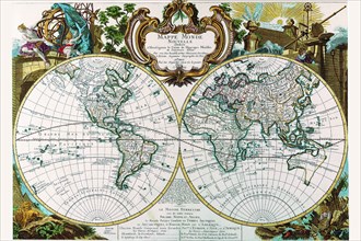 Mappe Monde Nouvelle 1744