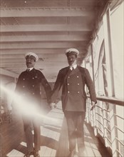 Officers aboard the S.S. Balmoral Castle