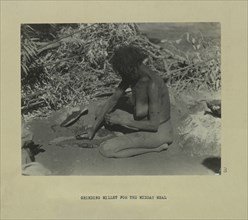 Aboriginal women grinding millet