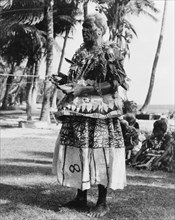 Fijian man with a 'tabua'